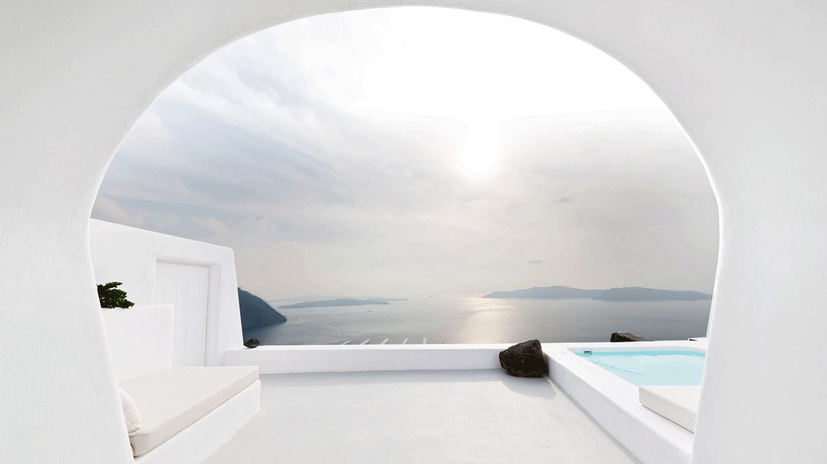 terrace pool-aenaon villas greece