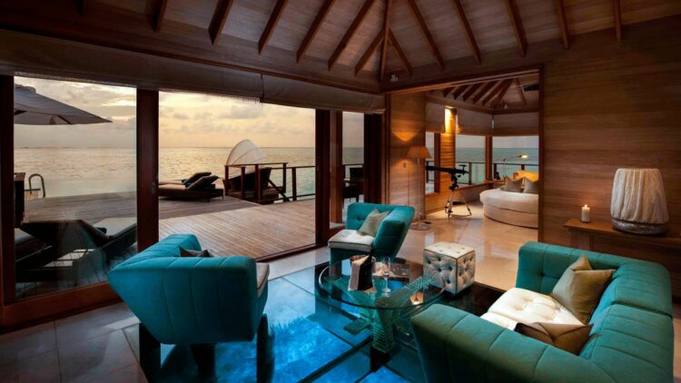 living room ocean villa-conrad maldives rangali island
