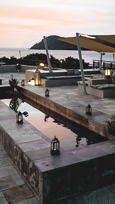terrace pool sun beds-raffles seychelles