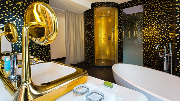 gold bathroom-w bogota colombia
