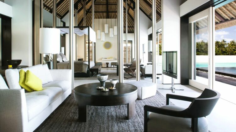 living room with ocean view-cheval blanc randheli maldives