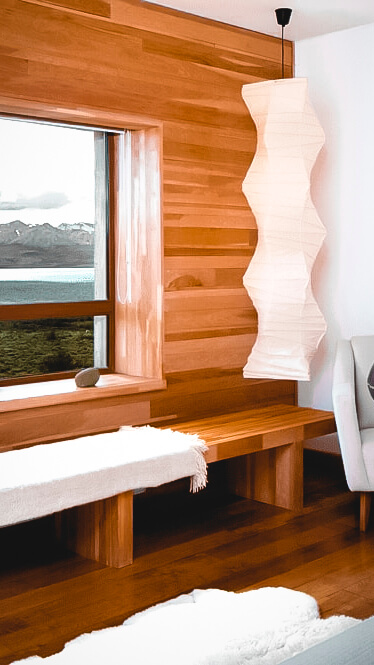 bedroom with glacier view-tierra patagonia chile