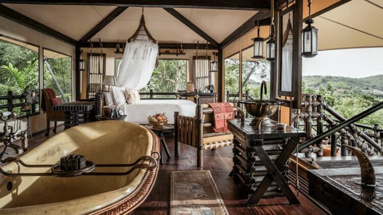private luxury tent-four seasons tented camp golden triangle thailand