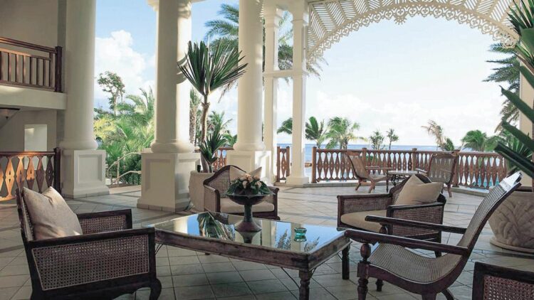 hotels in heaven residence mauritius lounge ocean view plants terrace sea balcony flower seats noble