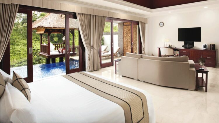 hotels in heaven viceroy bali bedroom suite private pool bed tv couch room infinity pool chair pillow decoration