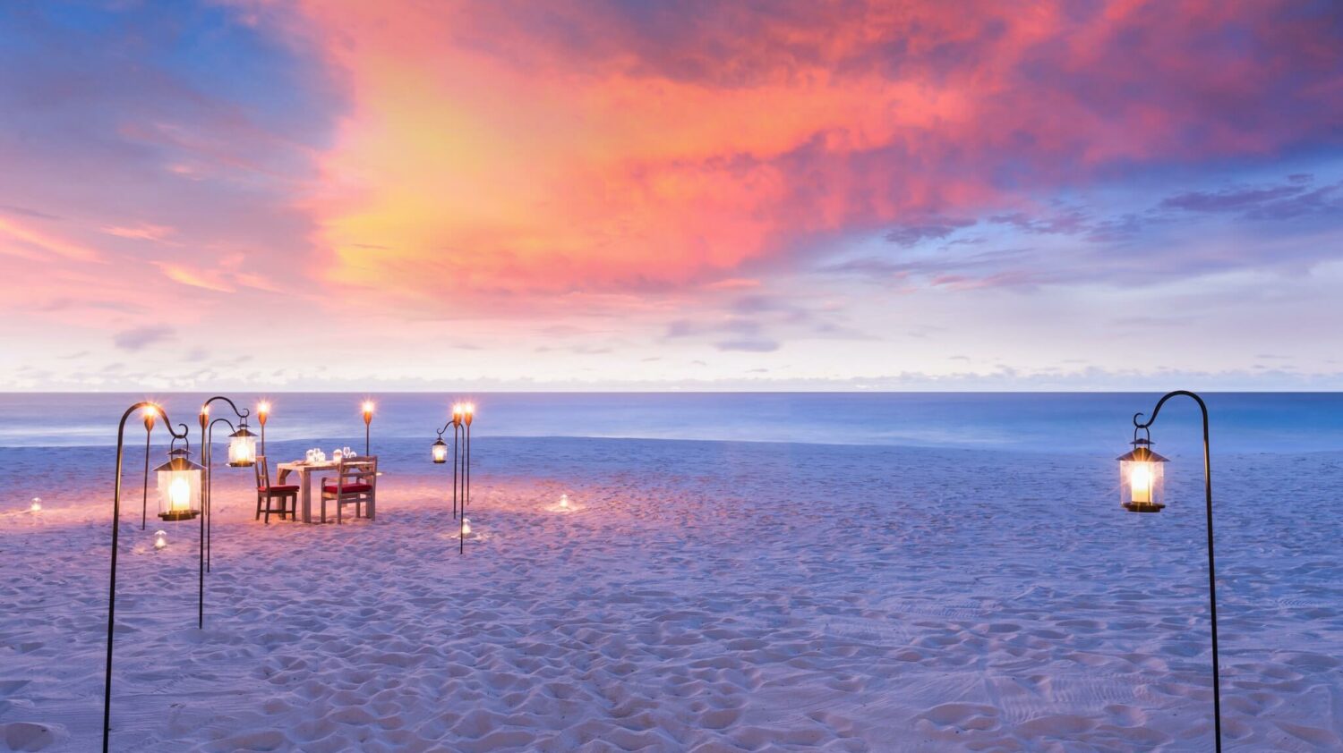 sunset dinner-north island seychelles