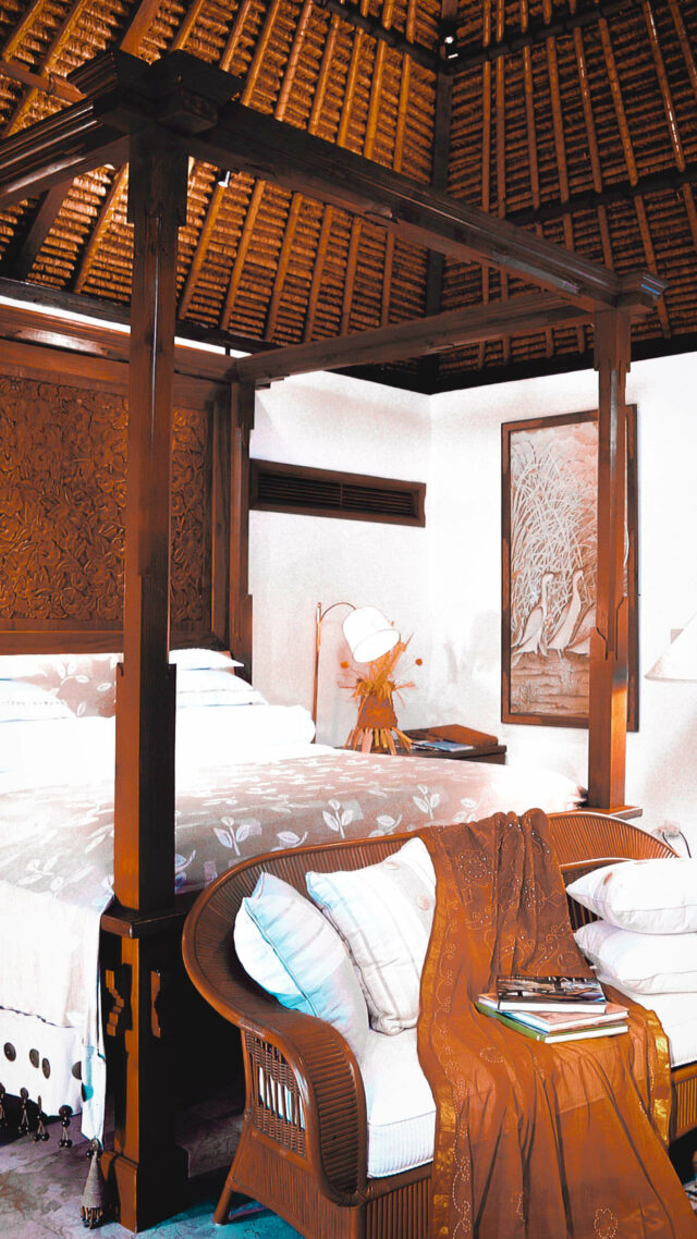luxury villa bedroom interior-the oberoi beach resort bali