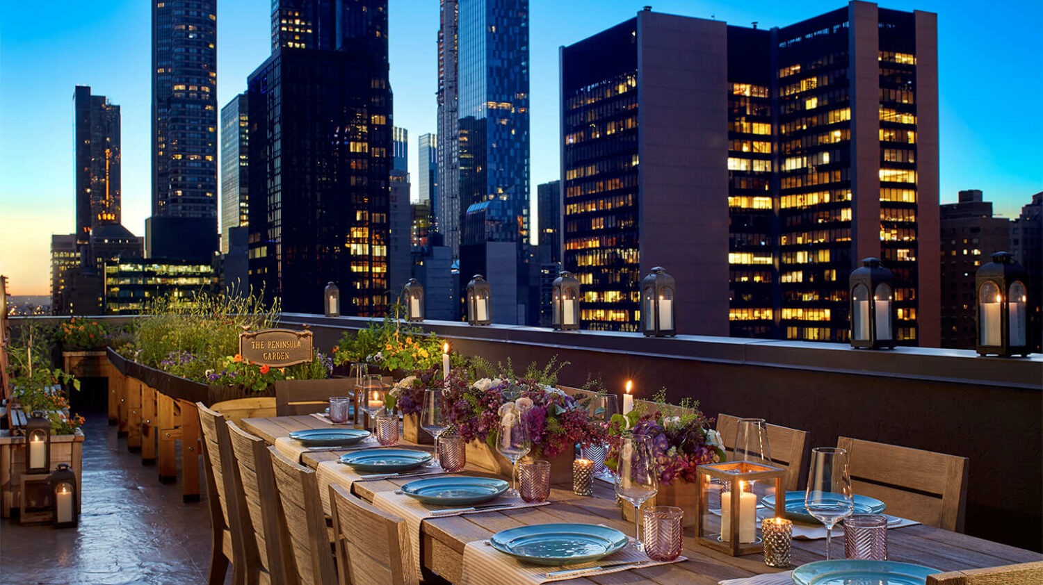 rooftop garden private dining-peninsula new york city
