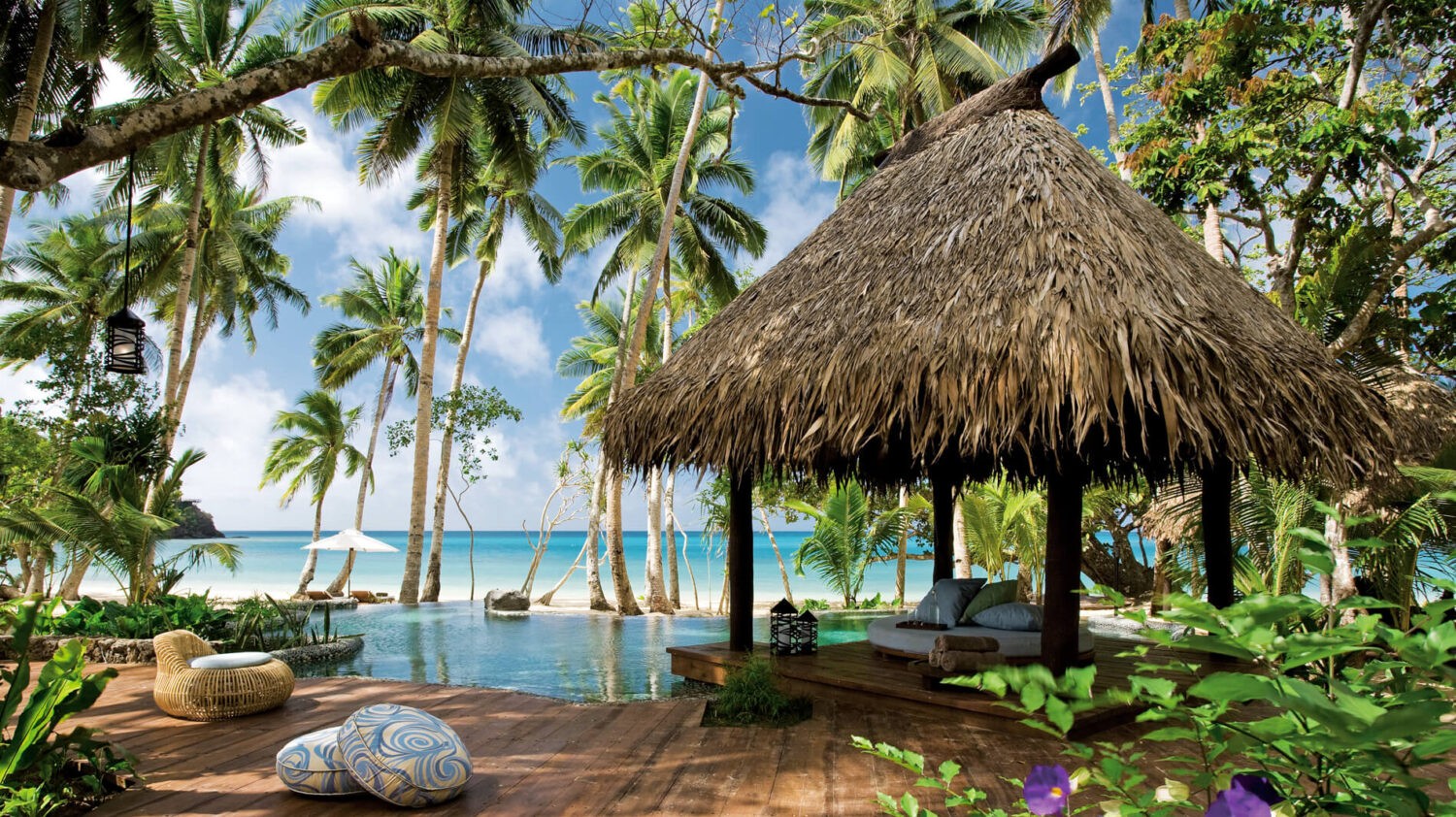 COMO_Laucala_Island_Seagrass Residence- View of pool and cabana